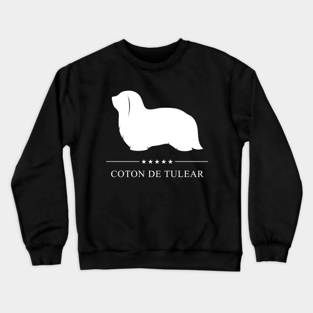 Coton de Tulear Dog White Silhouette Crewneck Sweatshirt by millersye